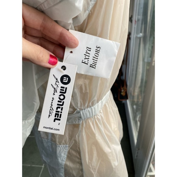 NWT Montiel Clear Effortless Hoodie Zip Front Trench Size S Flawed - Picture 4 of 14